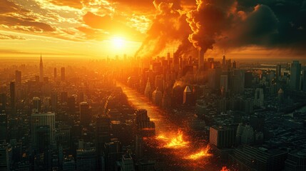 Fototapeta premium Nature's Cry: An Evocative Depiction of Human Impact