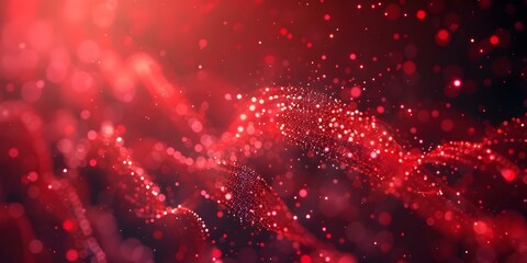 Visual representation of transformation and progress using ascending red particles. Concept Progress, Transformation, Ascending Particles, Red Hue, Visual Representation