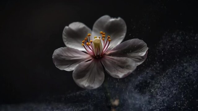 Orchid Elegance: Stunning Nature Photography of Blossoming Orchids. Seamless looping 4k timelapse virtual video animation background generated AI 