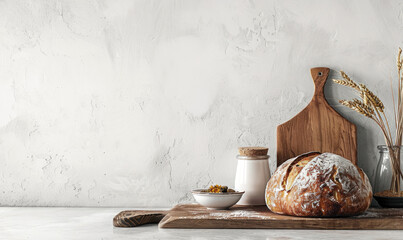 Sourdough bread on a table