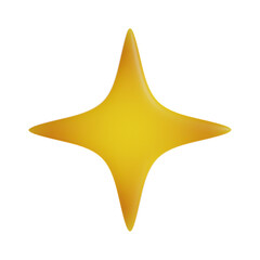3D Yellow Star Illustration