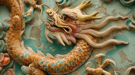 ancient ornament dragon background