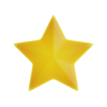 3D Yellow Star Illustration