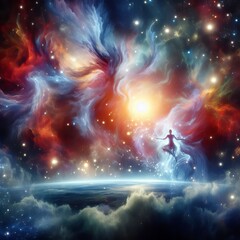 Obraz na płótnie Canvas Galactic Melodies: Celestial Harmony, Astral Echoes