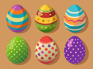 A riot of colors: Easter eggs of different shades
