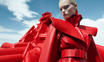 A high fashion editorial captures futuristic trends in a striking campaign