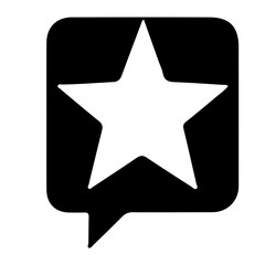 star icon on speech bubble