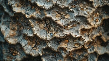 Close-Up of Tree Trunk With Peeling Bark