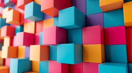 Obraz premium geometric colorful 3d shape pattern background