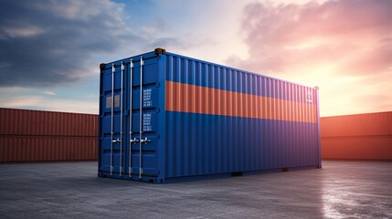 container terminal full shipment background - obrazy, fototapety, plakaty