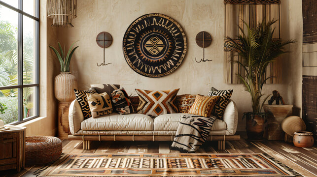 Tribal Nomad: Embark on a journey through tribal-inspired interiors that celebrate the rich cultural heritage of nomadic communities. Explore spaces adorned with bold patterns, artisanal crafts