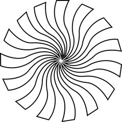 Fototapeta na wymiar Sunburst element radial stripes or sunburst backgrounds icons of rays design. Retro stars black line vector isolated on transparent. Editable stock geometric sunburst symbol.