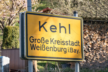 Ortsschild von Kehl bei Weißenburg in Bayern