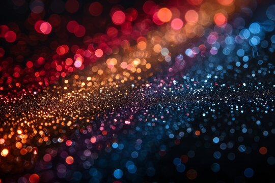 black background with rainbow of glitter for queer pride 