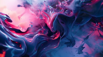 3d render of abstract background, purple liquid, liquid soap.