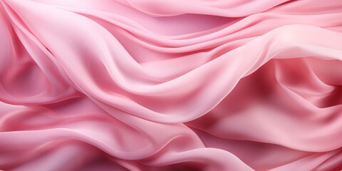 Fototapeta premium Close Up View of Pink Fabric Generative AI