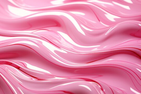 Close Up of Pink Surface With Wavy Lines Generative AI