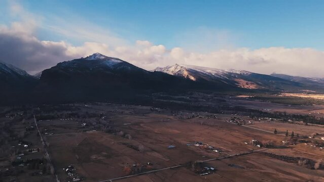 Aerial View of Bitterroot Mountains