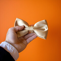 Butterfly Bow Tie Held in Hand