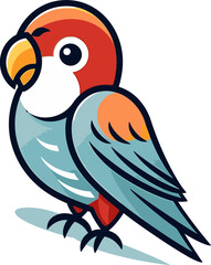 Feathered Finesse  Detailed Parrot Vector Illustrations for Design Aficionados