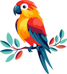 Whirlwind of Wings  Parrot Vector Illustrations in Dynamic Detail
