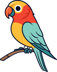 Feathered Fantasia  Parrot Vector Art in a Digital Dreamland