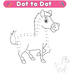 Dot to dot animals coloring activity and Educational Game for Kids
