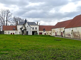 Waterloo, March 2024 - Visit to the Hougoumont farm, emblematic site of the battle between the...