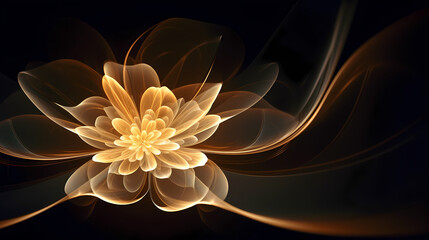 Golden flowers background illustration elegant and beautiful