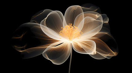 Golden flowers background illustration elegant and beautiful