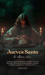 Jueves Santo. La última cena. Semana Santa - obrazy, fototapety, plakaty