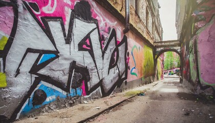  graffiti in a bad city area