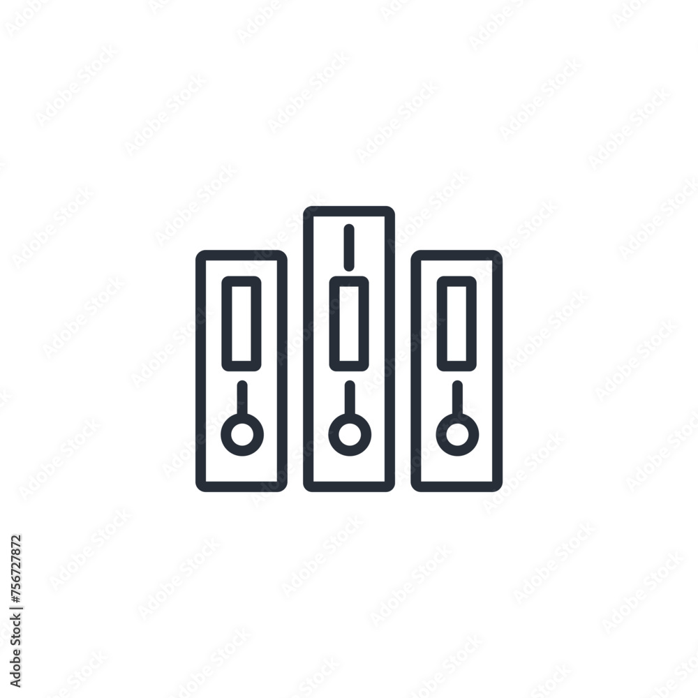 Poster archive icon. vector.editable stroke.linear style sign for use web design,logo.symbol illustration.