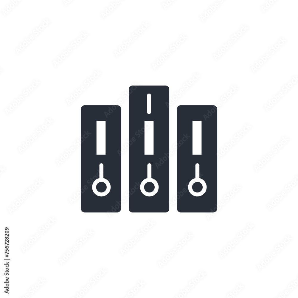 Poster archive icon. vector.editable stroke.linear style sign for use web design,logo.symbol illustration.