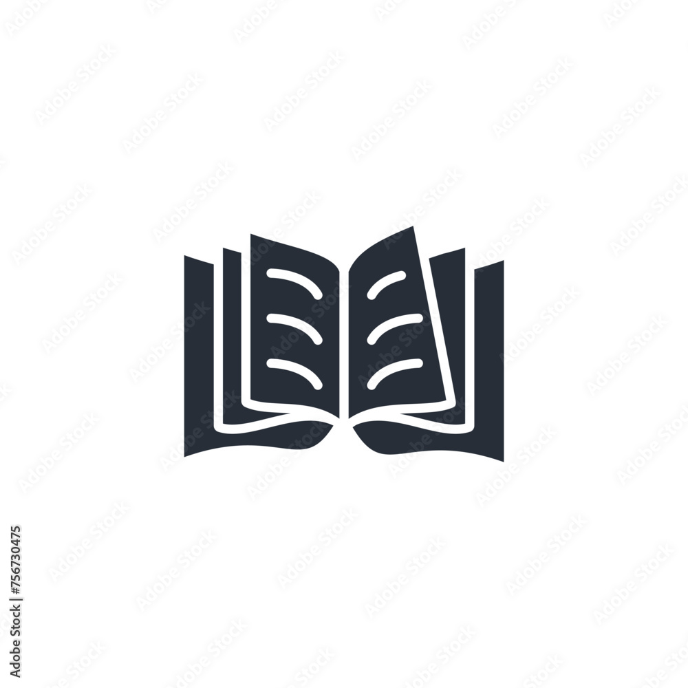 Poster open book icon. vector.editable stroke.linear style sign for use web design,logo.symbol illustration
