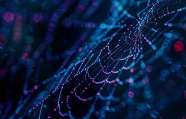 Detailed view of swirling blue and purple colors blending together in a close-up shot.