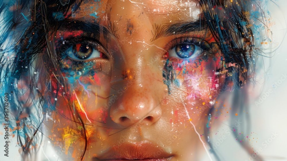 Poster digital art creation tool, blending ai and user input for unique artistic expressions.