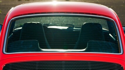 Rear window of a car