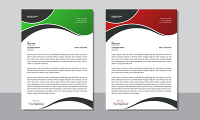 modern business letterhead design template vactor file illustration .