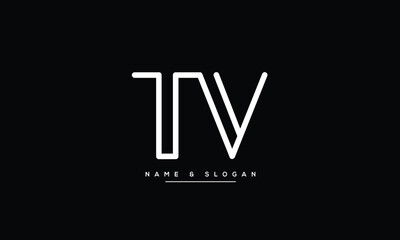 TV, VT, T, V, Abstract Letters Logo monogram