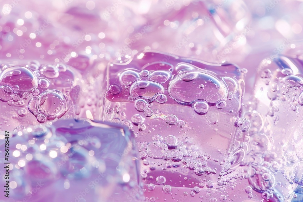 Poster close up of a bunch of ice cubes, perfect for summer drink concepts