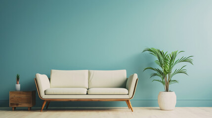 Modern living room interior with elegant sofa