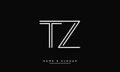 TZ, ZT, T, Z, Abstract Letters Logo monogram