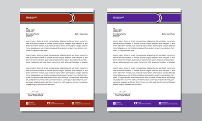 Professional corporate business letterhead design template .