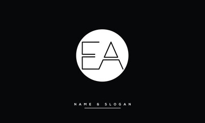 EA, AE, E, A, Abstract Letters Logo Monogram