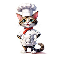 Chef cat drawing