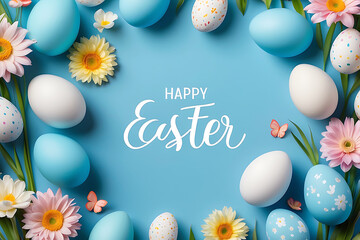 Happy Easter background ai generated