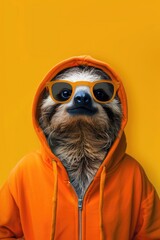 A laid-back sloth rocking sunglasses and a hoodie. Perfect for summer-themed designs