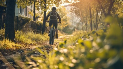 Exploring nature and urban landscapes with e-bikes, promoting eco-conscious mobility