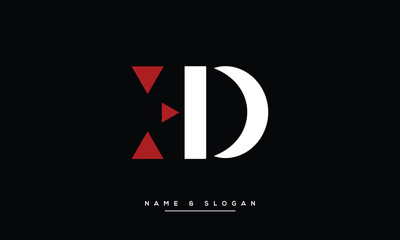 ED, DE, E, D, Abstract Letters Logo monogram